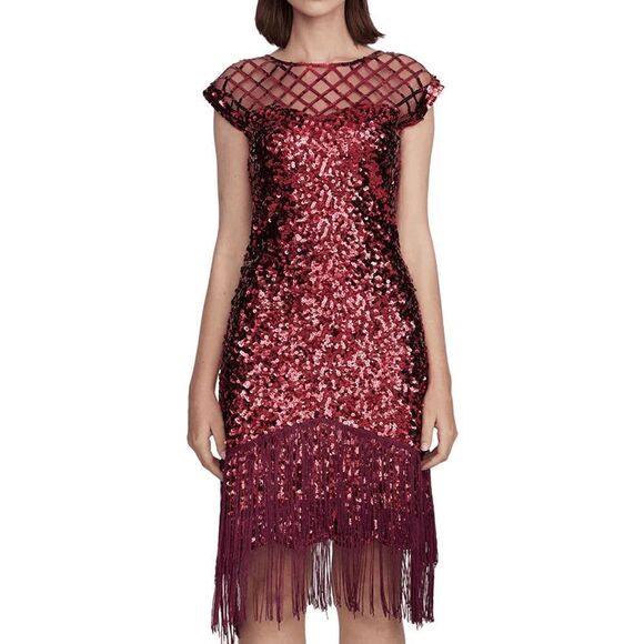 1920s Flapper Great Gatsby Vintage Retro Tassel Fringe Sequin Dress SIZE S NEW - Picture 10 of 12